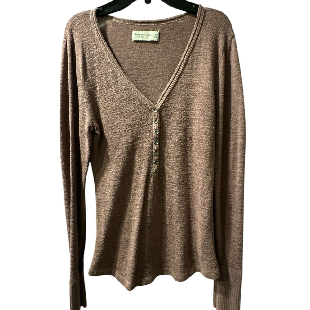 Abercrombie & Fitch Mauve V-Neck Sweater
